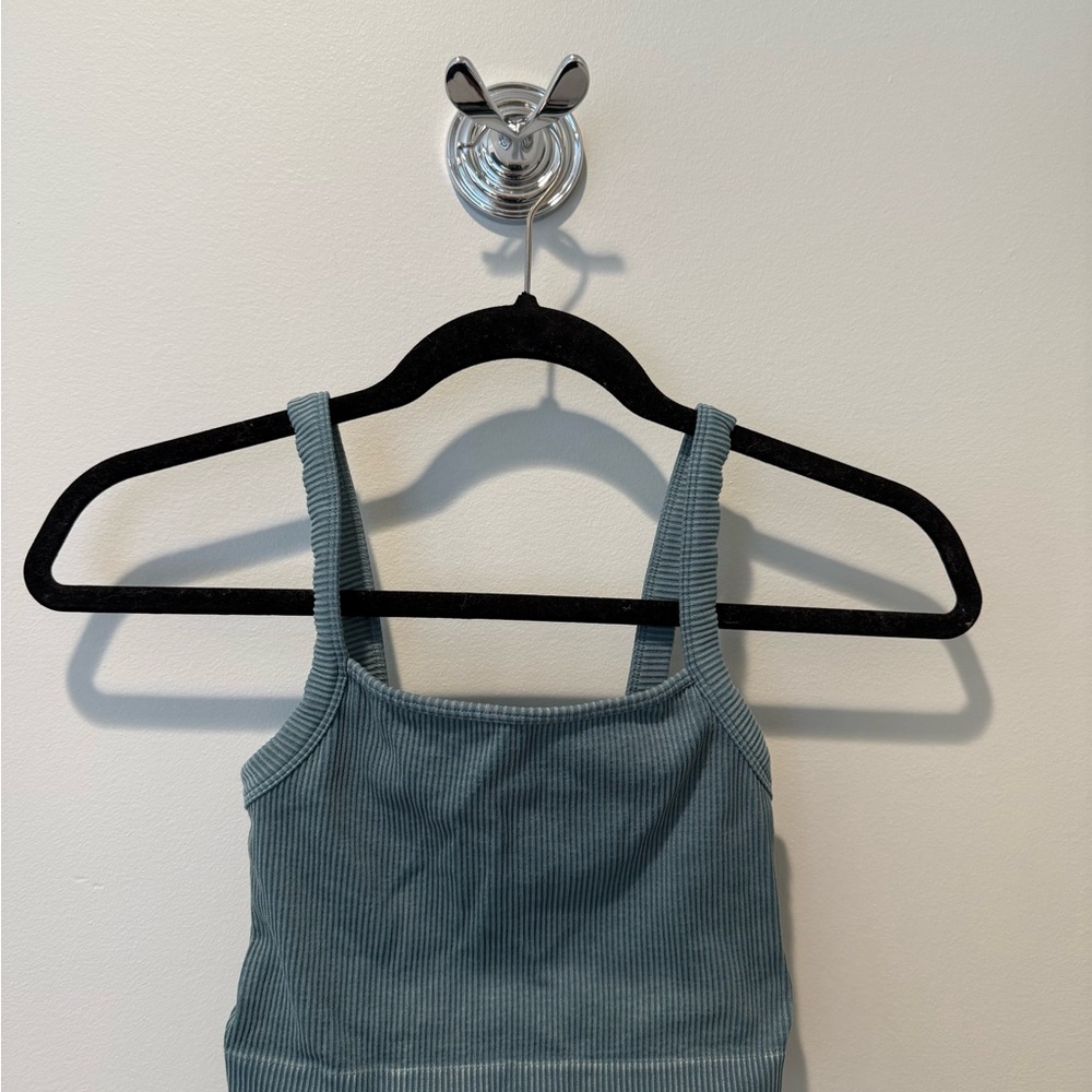 Colsie Blue Ribbed Tank Top